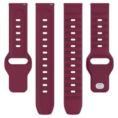 Curea pentru Samsung Galaxy Watch 4/5/Active 2, Huawei Watch GT 3 (42mm)/GT 3 Pro (43mm) - Techsuit Watchband (W050) - Bordeaux bordo