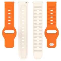 Curea pentru Samsung Galaxy Watch 4/5/Active 2, Huawei Watch GT 3 (42mm)/GT 3 Pro (43mm) - Techsuit Watchband (W050) - Orange Beige bej / portocaliu