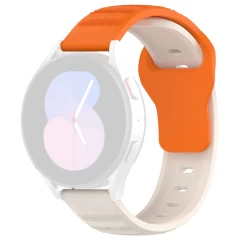 Curea pentru Huawei Watch GT 2 (46mm)/GT 2 Pro/GT 3 Pro (46mm)/Ultimate, Xiaomi Watch S1 - Techsuit Watchband (W050) - Beige bej / portocaliu 