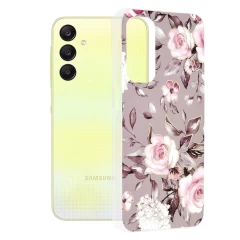 Husa pentru Samsung Galaxy A25 5G - Techsuit Marble Series - Chloe White Gri 