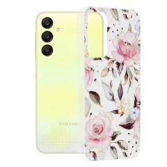 Husa pentru Samsung Galaxy A25 5G - Techsuit Marble Series - Chloe White Alb