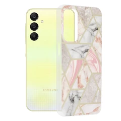 Husa pentru Samsung Galaxy A25 5G - Techsuit Marble Series - Chloe White Roz 