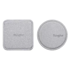 Pachet 2x Placa Metalica Autoadeziva Pentru Suporturi Magnetice, Ringke - Silver Silver