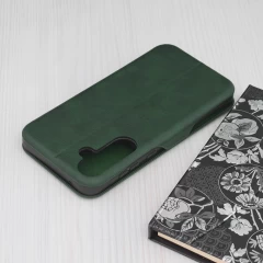 Husa pentru Samsung Galaxy A55 5G - Techsuit Safe Wallet Plus - Green Verde