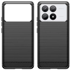 Husa pentru Xiaomi Poco X6 Pro - Techsuit Carbon Silicone - Black Negru