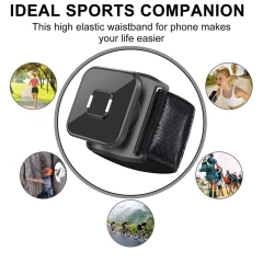 Techsuit - Sports Armband with Phone Magnetic Suction Cup (TSA2) - Velcro Mounting Strap, 3M Glue Sticker, max 6.8