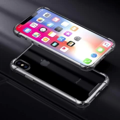 Husa pentru iPhone XS Max - Techsuit Shockproof Clear Silicone - Clear transparenta