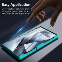 Folie Ecran pentru Samsung Galaxy S24 Ultra + Folie Camera (set 2) - ESR Screen Shield - Clear transparenta