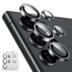 Folie Camera pentru Samsung Galaxy S24 Ultra (set 2) - ESR Lens Protector Tempered Glass - Black Negru