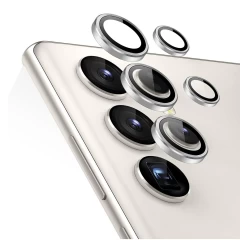Folie Camera pentru Samsung Galaxy S24 Ultra - ESR Lens Protector Tempered Glass - Silver Argintiu