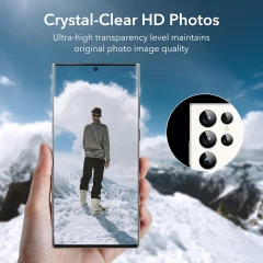 Folie Camera pentru Samsung Galaxy S24 Ultra - ESR Lens Protector Tempered Glass - Silver Argintiu