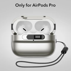 Husa pentru Apple AirPods Pro 1 / 2 - ESR Pulse Magnetic HaloLock - Titanium Gri