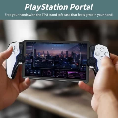 Husa pentru PlayStation Portal Remote Player - Techsuit Rugged Silicone Kickstand Case - X Design Negru
