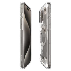 Husa pentru iPhone 15 Pro - Spigen Ultra Hybrid MagSafe Zero One - Natural Titanium natural
