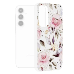 Husa pentru Samsung Galaxy A35 5G - Techsuit Marble Series - Chloe White Alb