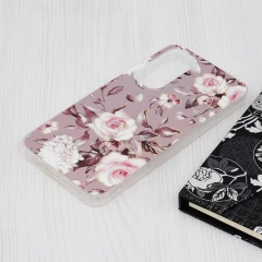 Husa pentru Samsung Galaxy A55 5G - Techsuit Marble Series - Bloom of Ruth Gray Gri