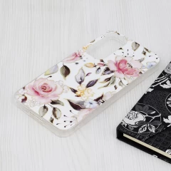 Husa pentru Samsung Galaxy A55 5G - Techsuit Marble Series - Chloe White Alb