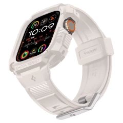 Husa pentru Apple Watch Ultra / Ultra 2 + Curea - Spigen Rugged Armor Pro - Dune Beige Bej