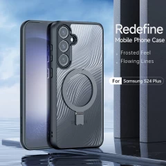 Husa pentru Samsung Galaxy S24 Plus - Dux Ducis Aimo MagSafe Magnetic Stand - Black Negru