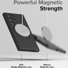 Husa pentru Samsung Galaxy S24 Ultra - Ringke Silicone Magnetic - Black Negru