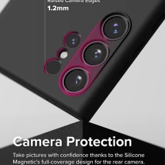 Husa pentru Samsung Galaxy S24 Ultra - Ringke Silicone Magnetic - Pink Sand Roz