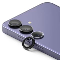Folie Camera pentru Samsung Galaxy S24 - Ringke Camera Lens Frame Glass - Black Negru