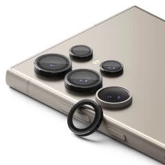Folie Camera pentru Samsung Galaxy S24 Ultra - Ringke Camera Lens Frame Glass - Black Negru