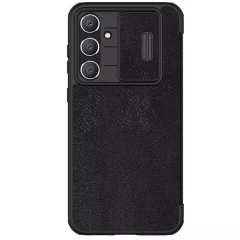 Husa pentru Samsung Galaxy S23 FE - Nillkin Qin Pro Leather Case - Black Negru
