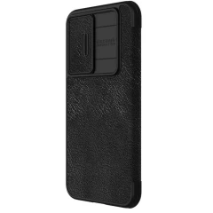 Husa pentru Samsung Galaxy S23 FE - Nillkin Qin Pro Leather Case - Black Negru