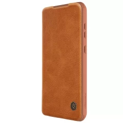 Husa pentru Samsung Galaxy S23 FE - Nillkin Qin Pro Leather Case - Brown Maro