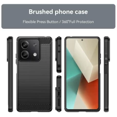 Husa pentru Xiaomi Redmi Note 13 4G - Techsuit Carbon Silicone - Black Negru