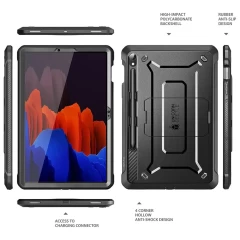 Husa pentru Samsung Galaxy Tab S9 FE - Supcase Unicorn Beetle Pro - Black Negru