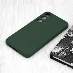 Husa pentru Samsung Galaxy A55 5G - Techsuit Soft Edge Silicone - Dark Green Verde