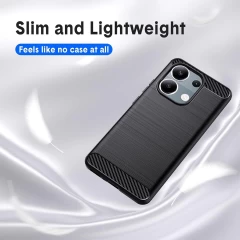Husa pentru Xiaomi Redmi Note 13 Pro 4G / Poco M6 Pro 4G - Techsuit Carbon Silicone - Black Negru