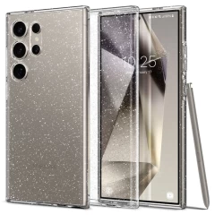 Huse pentru Samsung Galaxy S24 Ultra - Spigen Liquid Crystal Glitter - Crystal Quartz transparenta