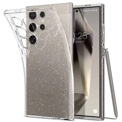 Huse pentru Samsung Galaxy S24 Ultra - Spigen Liquid Crystal Glitter - Crystal Quartz transparenta