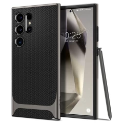 Husa pentru Samsung Galaxy S24 Ultra - Spigen Neo Hybrid - Black cenusiu 