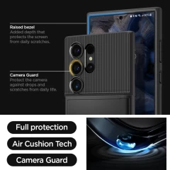Husa pentru Samsung Galaxy S24 Ultra - Spigen Slim Armor CS - Black Negru