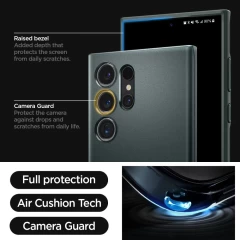 Husa pentru Samsung Galaxy S24 Ultra - Spigen Thin Fit - Abyss Green Verde Inchis