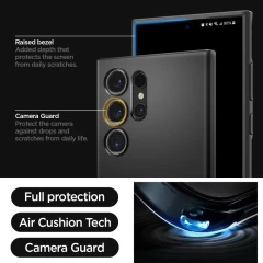 Husa pentru Samsung Galaxy S24 Ultra - Spigen Thin Fit - Black Negru