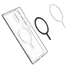 Husa pentru Samsung Galaxy S24 Ultra - Spigen Ultra Hybrid OneTap Ring MagSafe - Clear transparenta