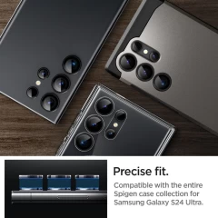 Folie Camera pentru Samsung Galaxy S24 Ultra (set 2) - Spigen Optik.tR EZ FIT - Black Negru