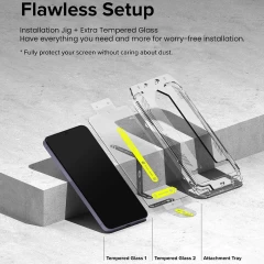 Folie pentru Samsung Galaxy S24 (set 2) - Ringke Easy Slide Tempered Glass - Clear transparenta