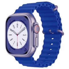 Curea pentru Apple Watch 1/2/3/4/5/6/7/8/9/SE/SE 2/Ultra/Ultra 2 (42/44/45/49mm) - Techsuit Watchband (W038) - Blue Bleu