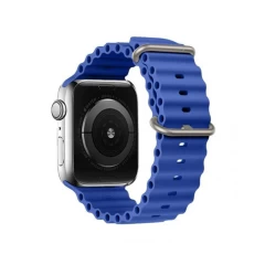 Curea pentru Apple Watch 1/2/3/4/5/6/7/8/9/SE/SE 2/Ultra/Ultra 2 (42/44/45/49mm) - Techsuit Watchband (W038) - Blue Bleu
