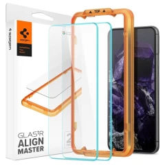 Folie pentru Google Pixel 8 (set 2) - Spigen Glas.TR Align Master - Clear