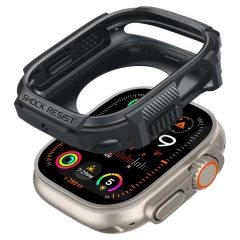 Husa pentru Apple Watch Ultra / Ultra 2 - Spigen Rugged Armor - Dark Grey Gri