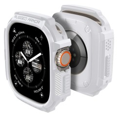 Husa pentru Apple Watch Ultra / Ultra 2 - Spigen Rugged Armor - White