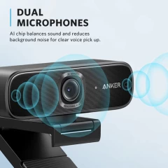 Camera web Noise Cancellation cu Microfon - Anker PowerConf C302 (A3362G11) - Black 