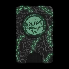 Portofel pentru telefon - PopSockets PopWallet - Mischief Managed Marauder's Map Negru